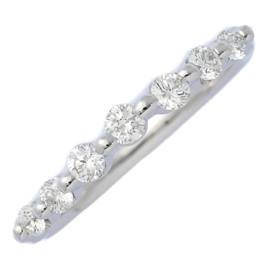 美品 1点モノ 0.25ct 7粒 ステーション ダイヤモンド リング 指輪 