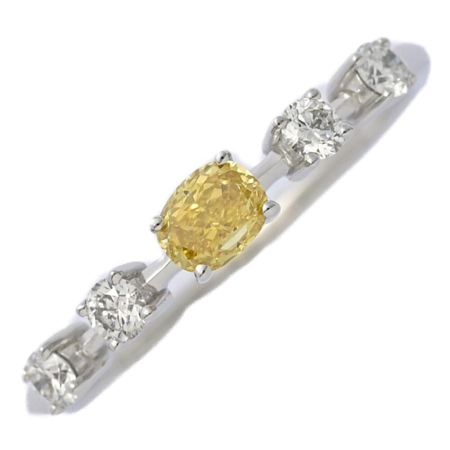 0.25ct/FD:0.18ct/オーバルシェイプ イエローダイヤモンド カラーレス