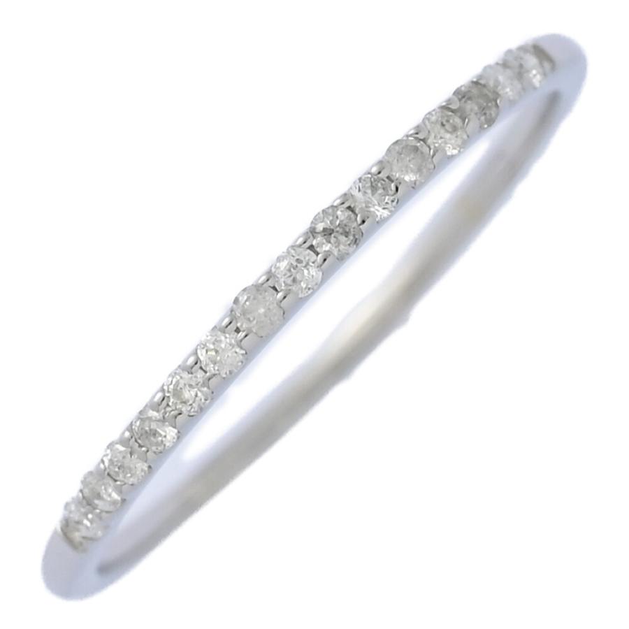 専用☆cococaru K10WG ダイヤモンドハーフエタニティ リング#9 対象】0.1ct ハーフエタニティ ダイヤモンド リング 指輪 K10WG/416