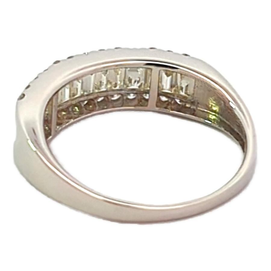 美品 1ct ダイヤモンド ハーフエタニティ リング 指輪 Pt900-3.9g 15号 