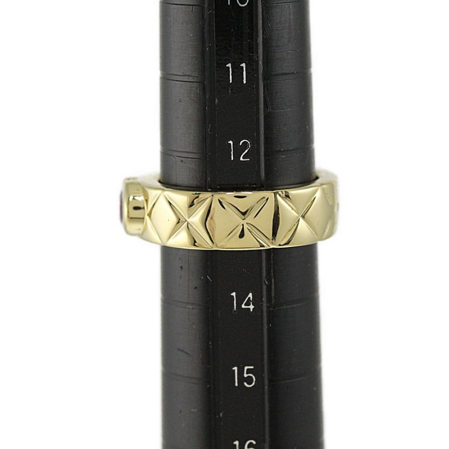 CHANEL シャネル マトラッセ 1P・ルビーリング・指輪/K18YG/750 CHANEL シャネル マトラッセ 1P・ルビーリング・指輪/K18YG/750
