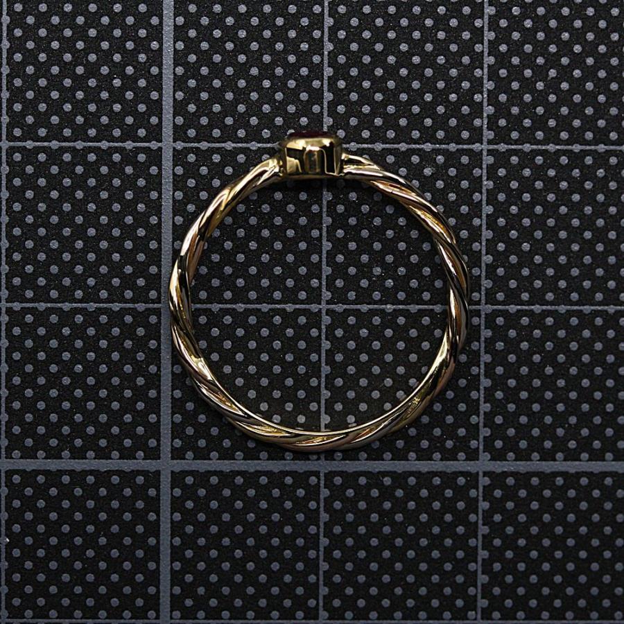 Cartier（カルティエ） ルビー トリニティツイストリング/K18YG WG PG