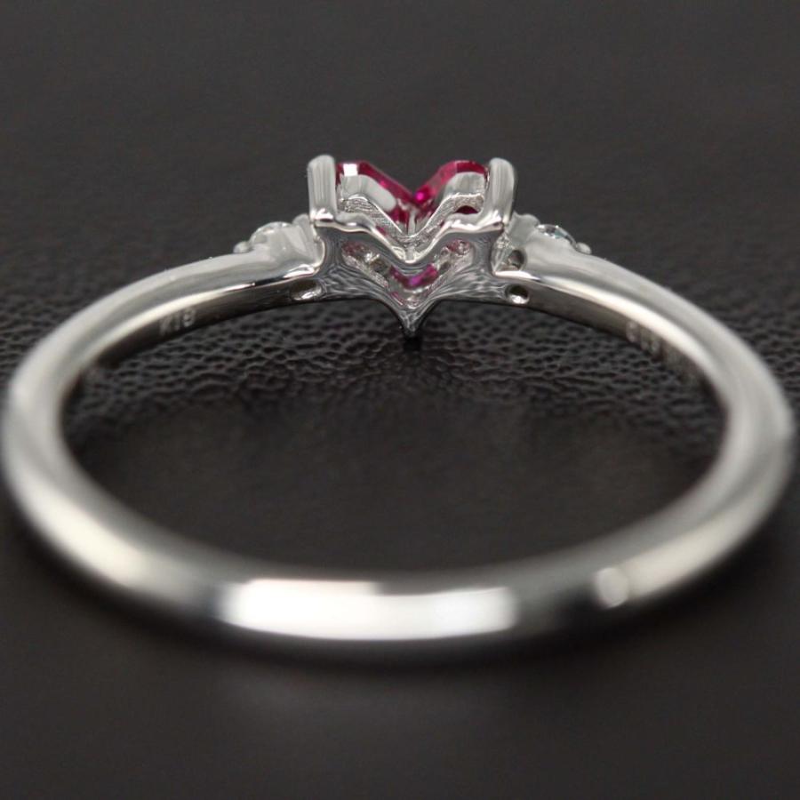 スタージュエリー　K18WG ミステリアスハート　ルビーリング　ギャランティ付 StarJewelry】スタージュエリー『K18WG ミステリアスハート ルビー