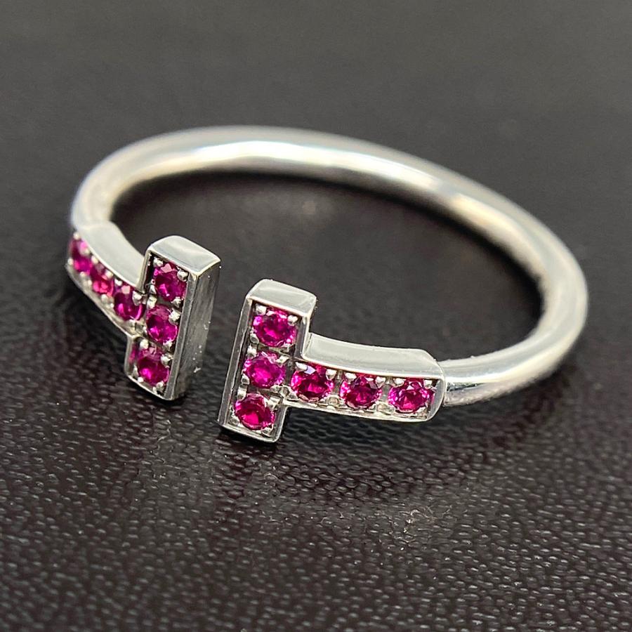 TIFFANY&Co. ティファニー Tワイヤー 12P・ルビーリング・指輪 TIFFANY&Co. ティファニー Tワイヤー 12P・ルビーリング・指輪