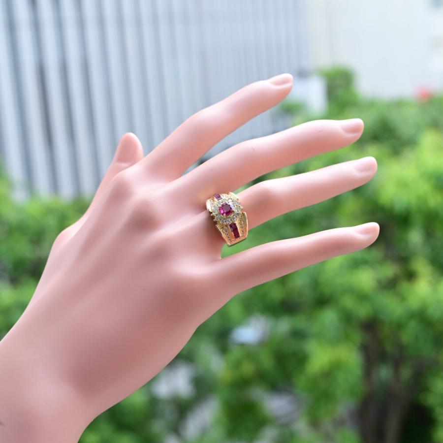 RU1.3ct/FD:0.34ct/7月 誕生石・ルビー・ダイヤモンドリング・指輪 