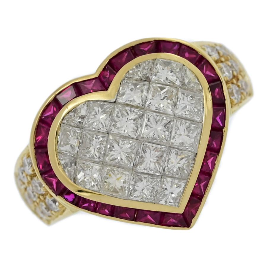 RU2.09ct/FD:1.58ct/ハートモチーフ・ルビー・ダイヤモンド RU2.09ct/FD:1.58ct/ハートモチーフ・ルビー・ダイヤモンド