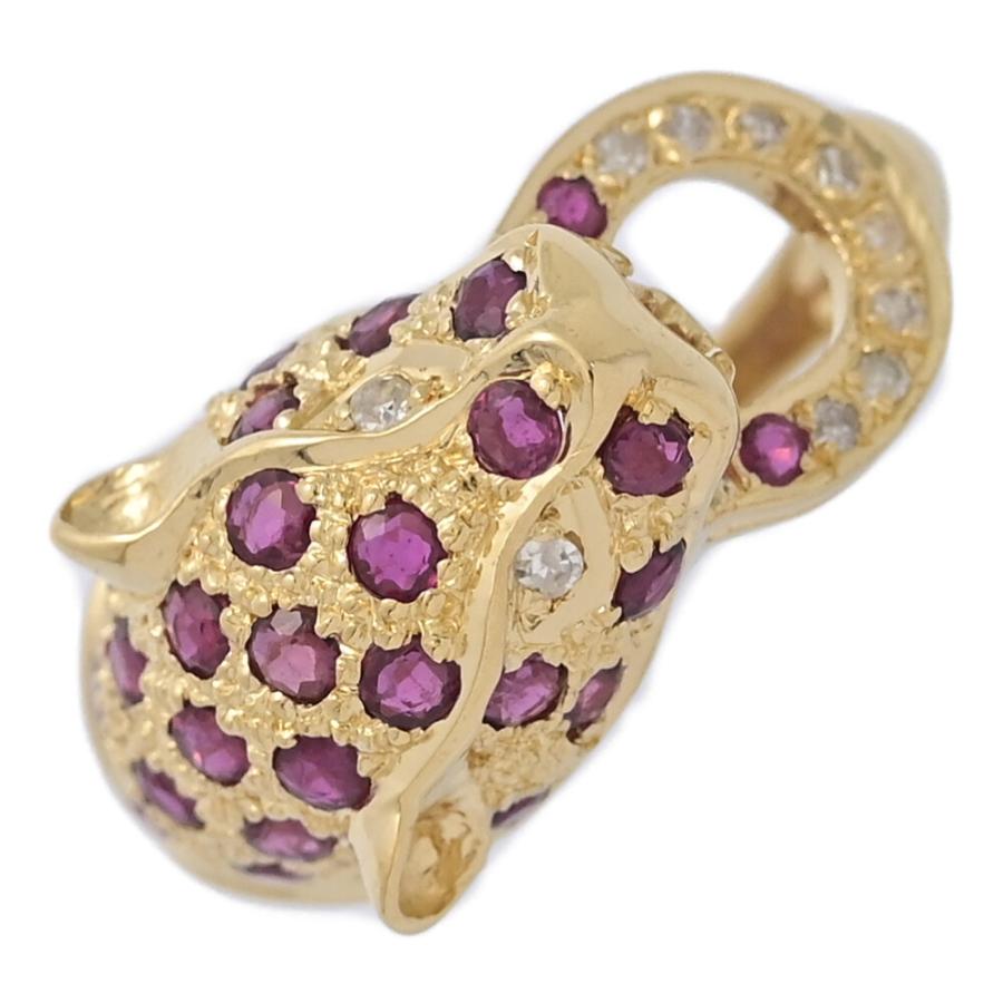 RU1.2ct/FD:0.12ct/パンテール パンサーモチーフ ルビー ダイヤモンド