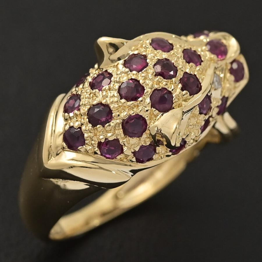 RU1.2ct/FD:0.12ct/パンテール パンサーモチーフ ルビー ダイヤモンド