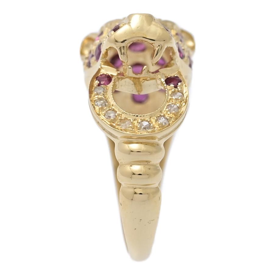 RU1.2ct/FD:0.12ct/パンテール パンサーモチーフ ルビー ダイヤモンド