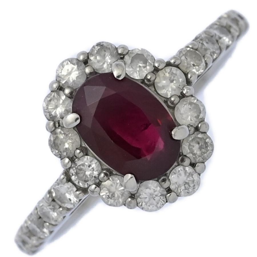 RU1.1ct D:0.55ct ピジョンブラッドルビー ダイヤモンド
