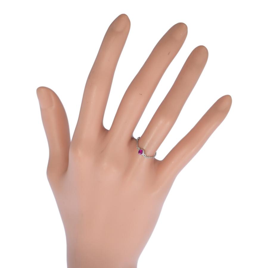 K18 YG オレフィーチェ ピンクサファイア ヌード チェーンリング 15号