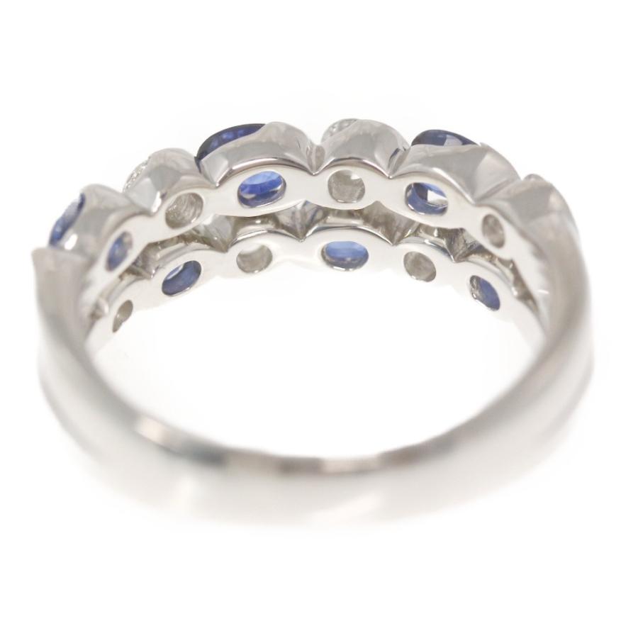 スワ 6P・サファイア・ダイヤモンドリング・指輪/Pt950-8.7g/13号/#53  