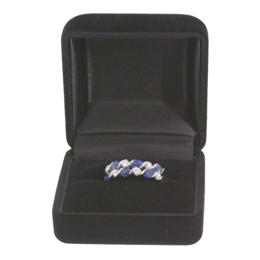 スワ 6P・サファイア・ダイヤモンドリング・指輪/Pt950-8.7g/13号/#53  