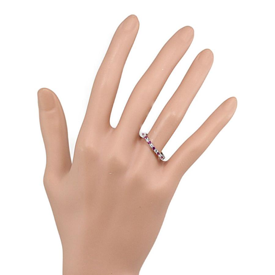 Tiffany & Co. ピンクサファイア　シルバーリング TIFFANY&Co. ティファニー バンドリング 1P ピンクサファイア