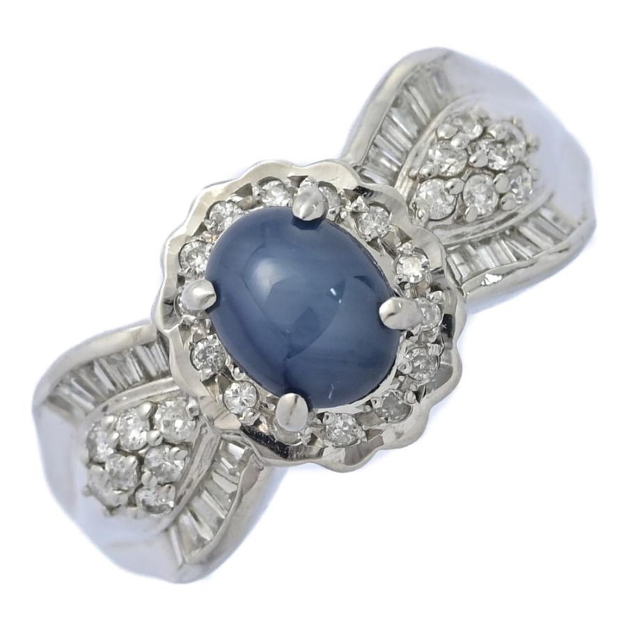 限定値下げ】1.46ct 0.43ct カボション スターサファイア ダイヤモンド 