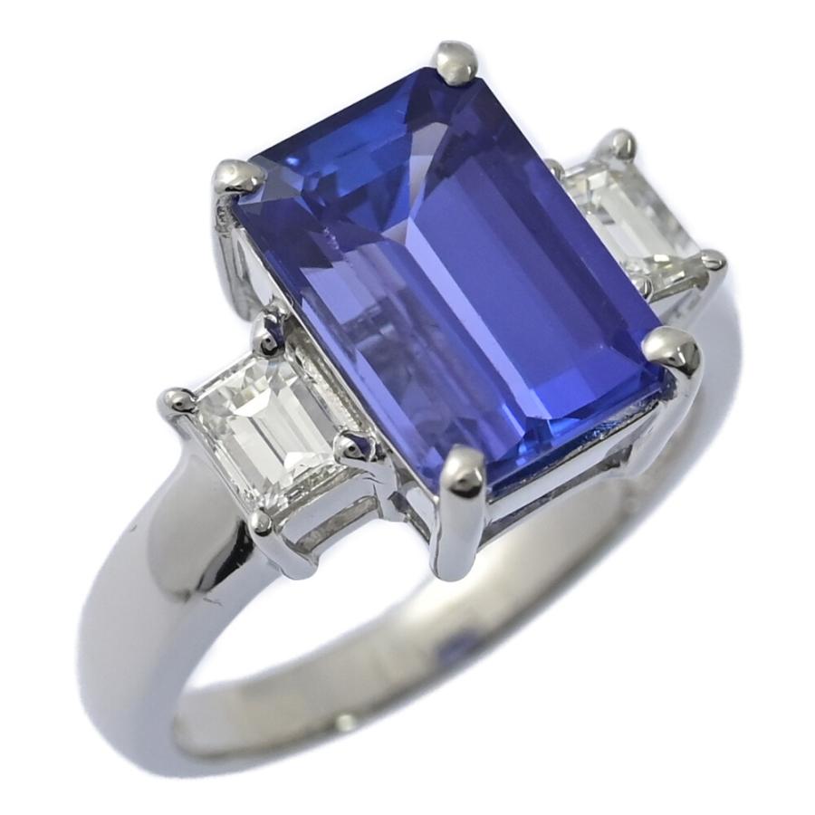 TA3.887ct/FD:0.496ct/大粒 タンザナイト ダイヤモンド リング・指輪