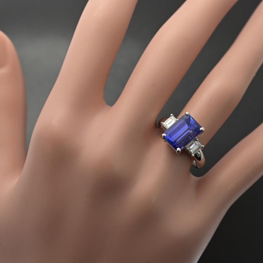 TA3.887ct/FD:0.496ct/大粒 タンザナイト ダイヤモンド リング