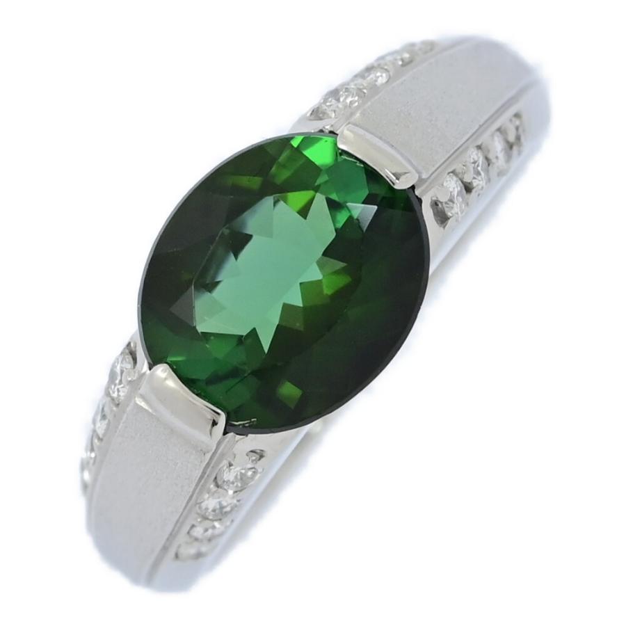 TM2.5ct/FD:0.21ct/グリーントルマリン・ダイヤモンド リング・指輪