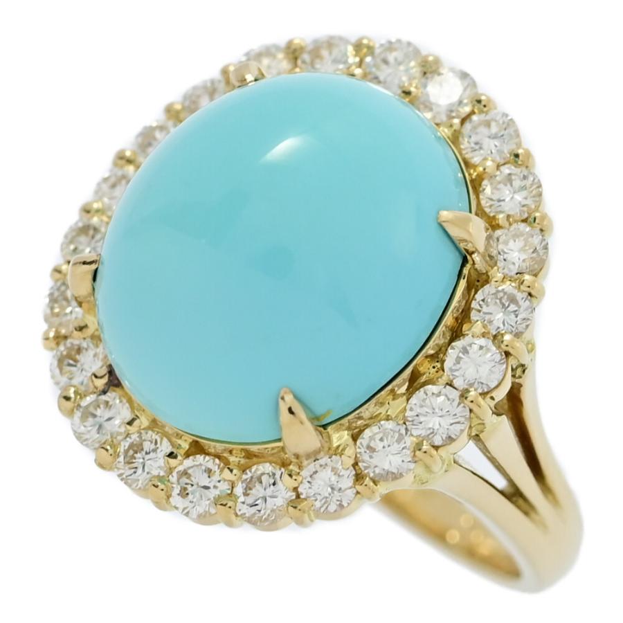 FD:0.88ct/WAKO 和光 取り巻き・12月誕生石 1P・ターコイズ トルコ石 