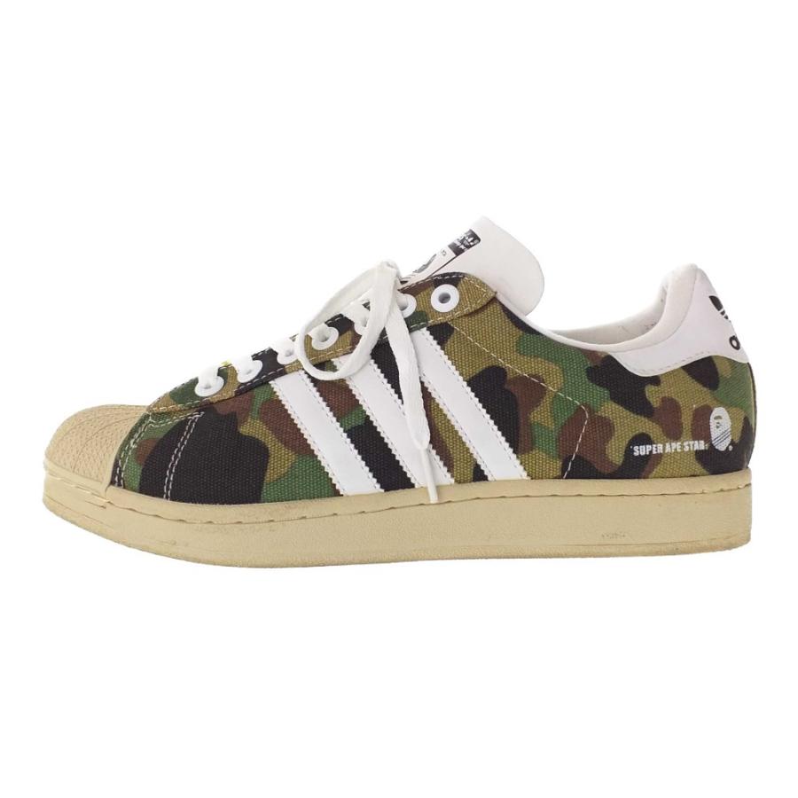 BAPE × adidas カモフラージュ スニーカー アディダス オリジナル、ア ベイシング エイプ×アンディフィー
