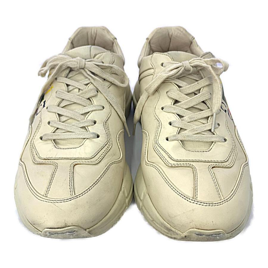 GUCCI / ローカットスニーカー/US8.5/WHT/500878 GUCCI（グッチ） ロゴレザーローカットスニーカー 靴/500878/8 1/2