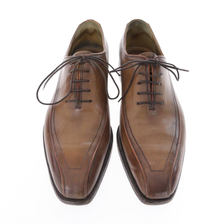 ベルルッティ スクエアトゥ・シューズ靴 Vチップ/7/ブラウン/Berluti