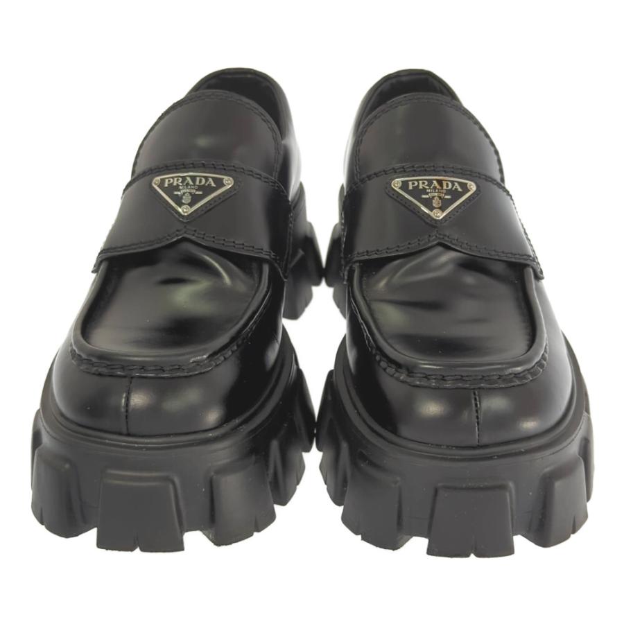 PRADA プラダ モノリス・トライアングロゴプレート ローファー 
