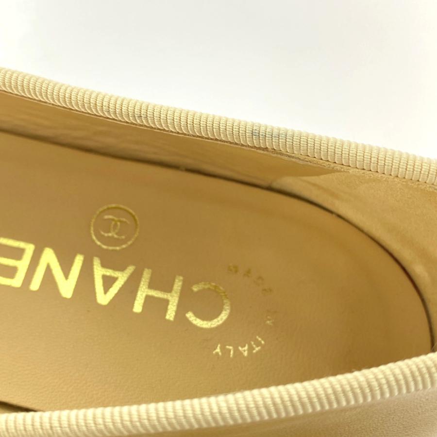 CHANEL（シャネル） バイカラー ココマーク バレリーナ レザーフラット