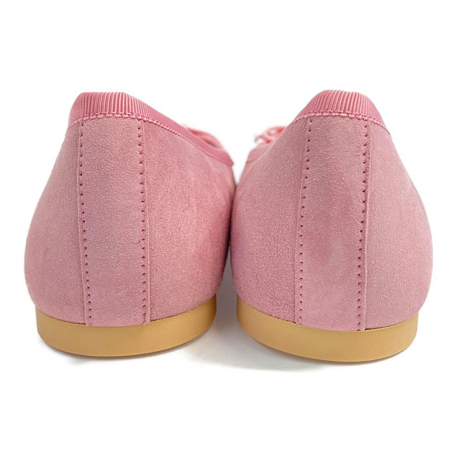 プリティバレリーナ ラウンドトゥ スエードバレエシューズ