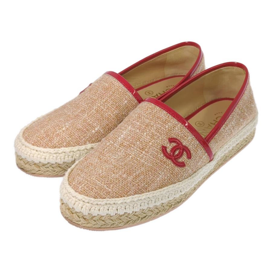 CHANEL ココマーク レザー エスパドリーユ シューズ CHANEL（シャネル） ココマーク・エスパドリーユ・キャンバス フラット