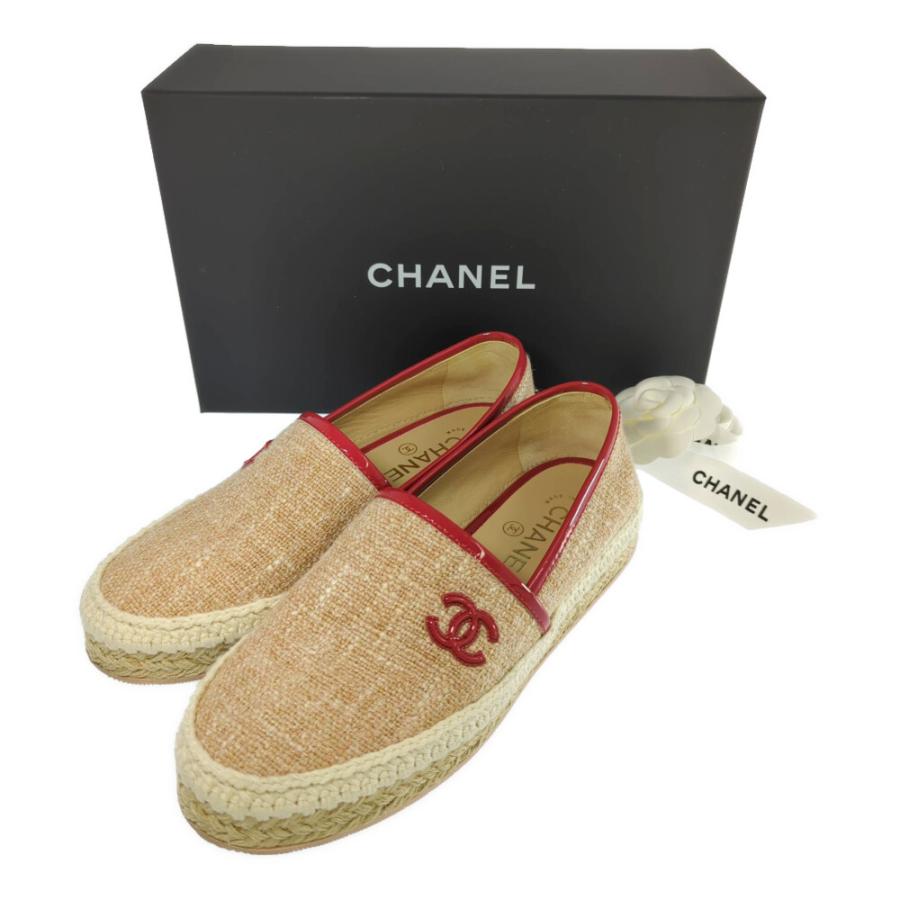 CHANEL（シャネル） ココマーク・エスパドリーユ・キャンバス フラット
