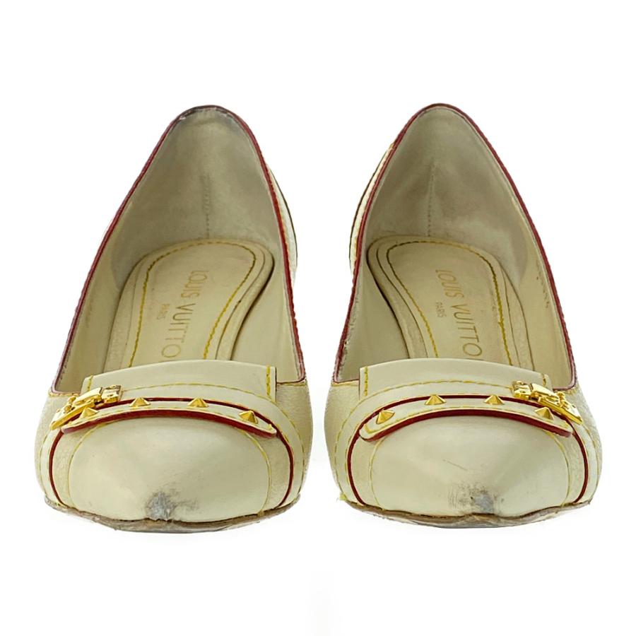 ルイヴィトンオフホワイトパンプス