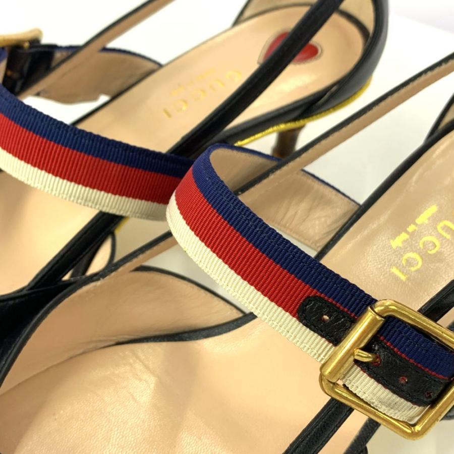 GUCCI（グッチ） バンブー・ウェブベルト付き・ポインテッドトゥレザー