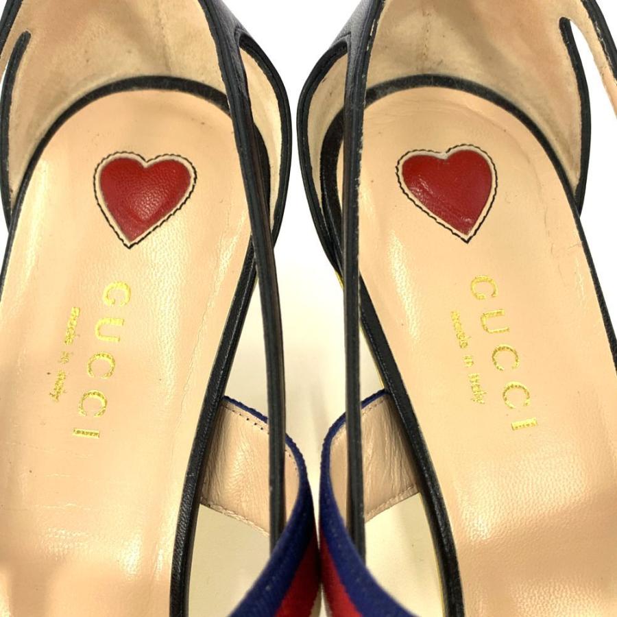 GUCCI（グッチ） バンブー・ウェブベルト付き・ポインテッドトゥレザー