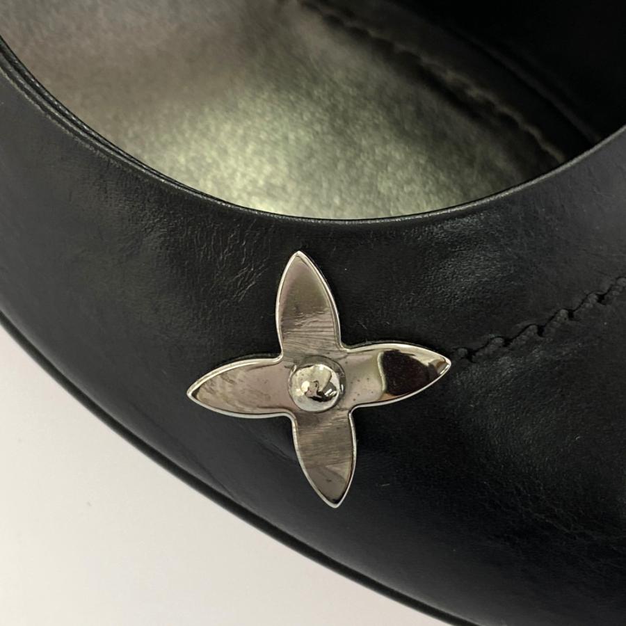 ルイヴィトン チャーム・オープントゥ パンプス 靴/361/2M/ブラック