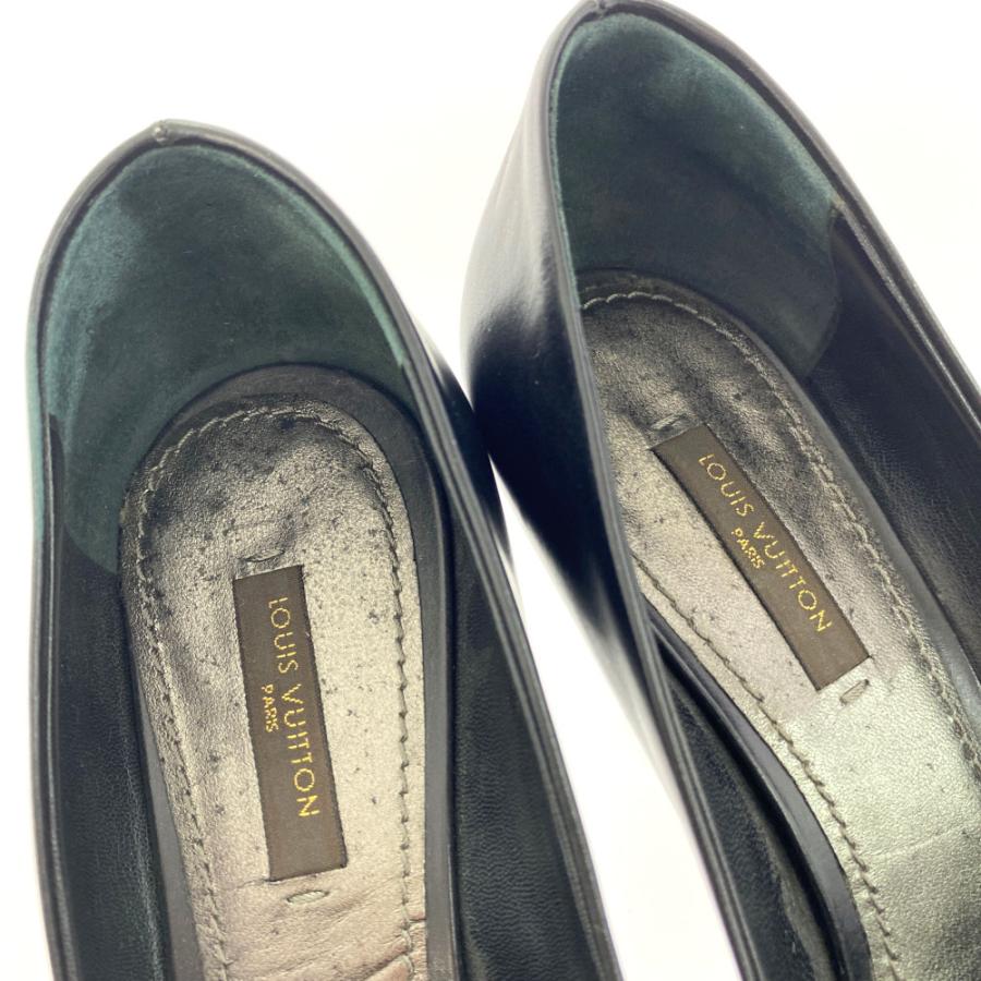 ルイヴィトン チャーム・オープントゥ パンプス 靴/361/2M/ブラック