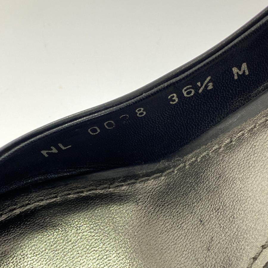 ルイヴィトン チャーム・オープントゥ パンプス 靴/361/2M/ブラック