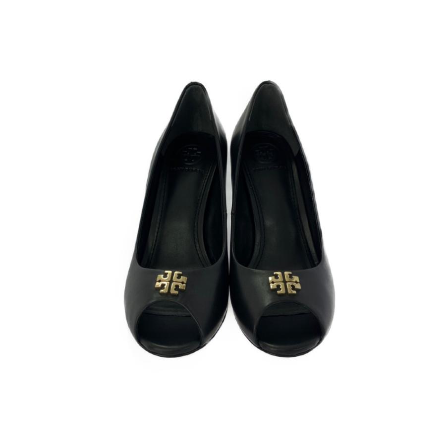 TORY BURCH トリーバーチ ウェッジソール ロゴ レザー パンプス TORY BURCH トリーバーチ ウェッジソール ロゴ レザー パンプス