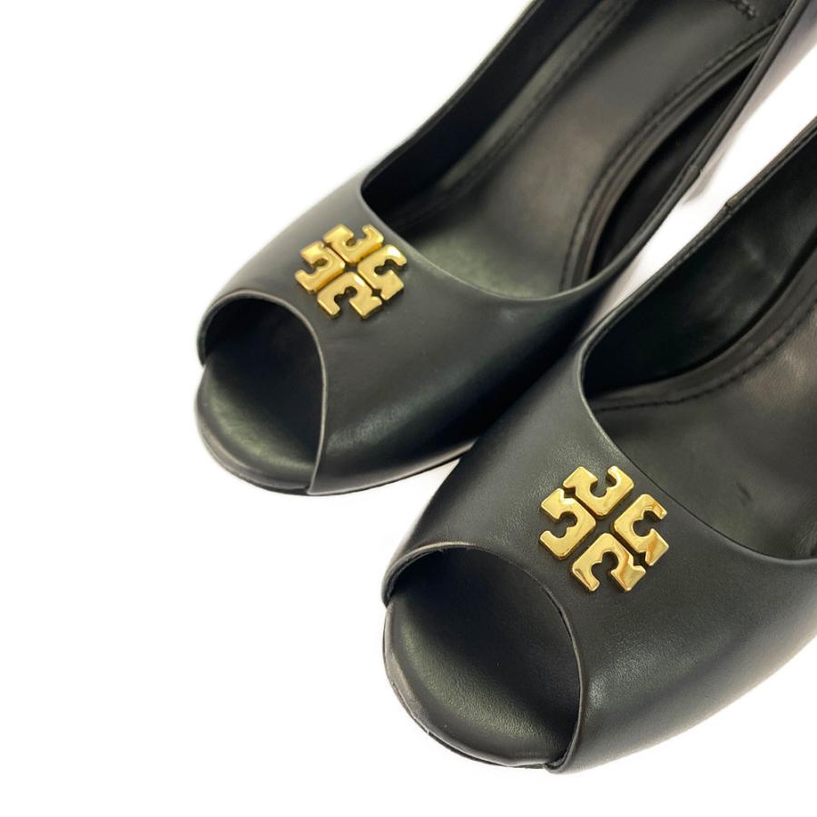 TORY BURCH トリーバーチ ウェッジソール ロゴ レザー パンプス TORY BURCH トリーバーチ ウェッジソール ロゴ レザー パンプス