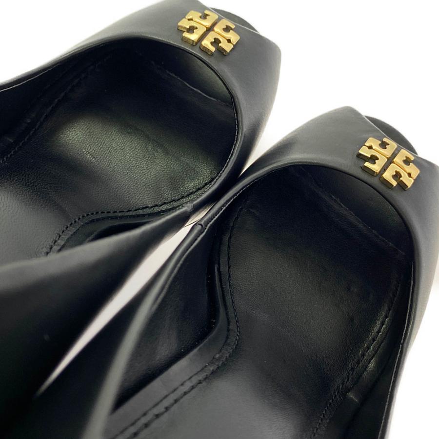 TORY BURCH トリーバーチ ウェッジソール ロゴ レザー パンプス TORY BURCH トリーバーチ ウェッジソール ロゴ レザー パンプス