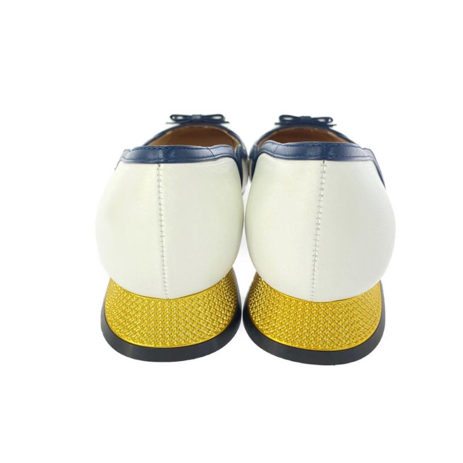 GUCCI グッチ レザー リボン パンプス靴/608940/35/ホワイト