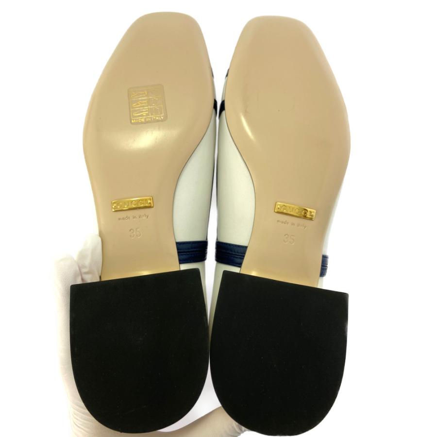 GUCCI ネイビー リボン付きパンプス GUCCI(グッチ) スタッズ＆パールサテンパンプス465985 465985