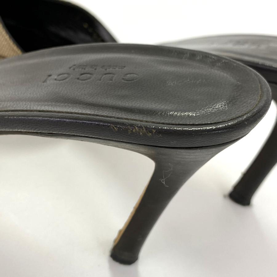 GUCCI パンプス GG キャンバス 36 1/2C】GUCCI グッチ パンプス GGキャンバス ブラック