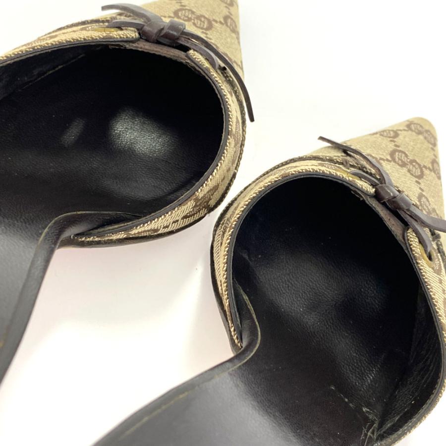 GUCCI グッチ GGキャンバス・ミュールパンプス靴/371/2C