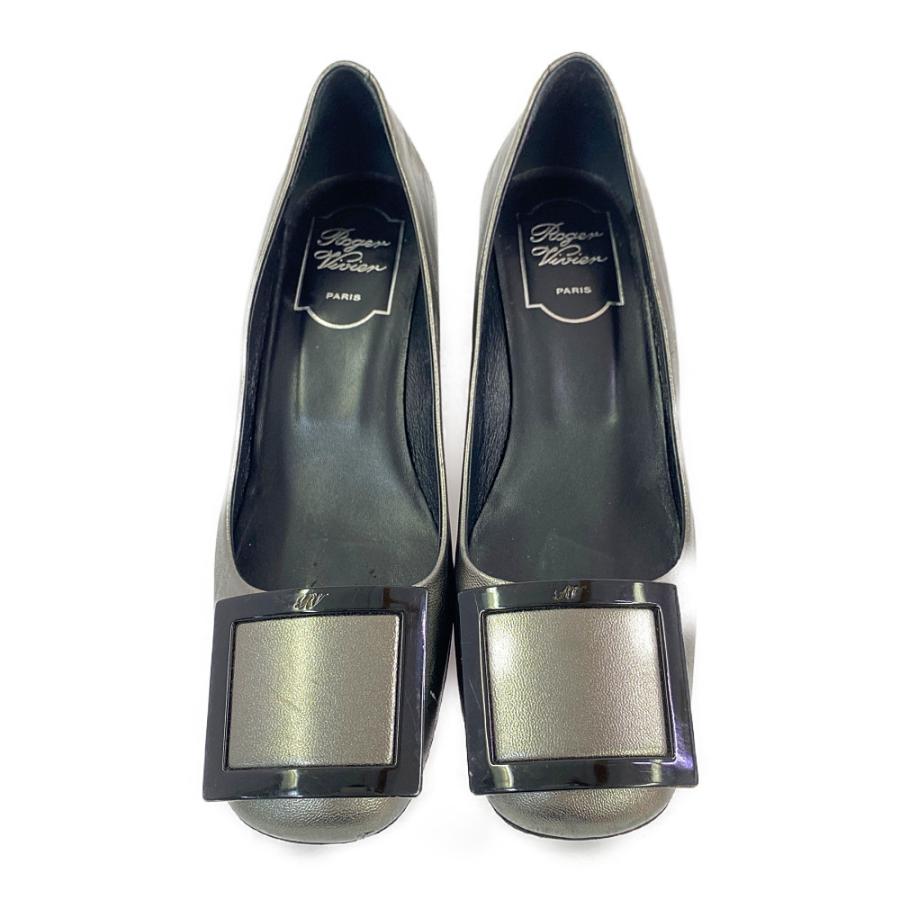 Roger Vivier ブラック ダブルストラップパンプス 36 Roger Vivier ブラック ダブルストラップパンプス 36 ロジェヴィヴィエ