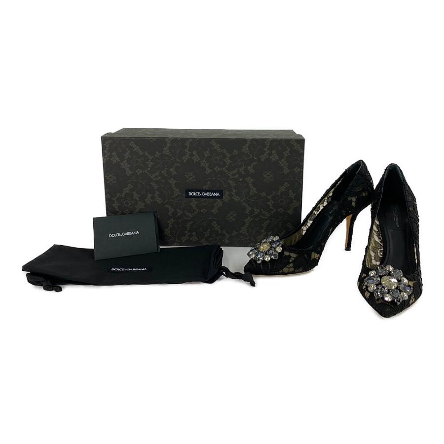 ドルチェアンドガッバーナ パンプス・花柄・ポインテッドトゥ