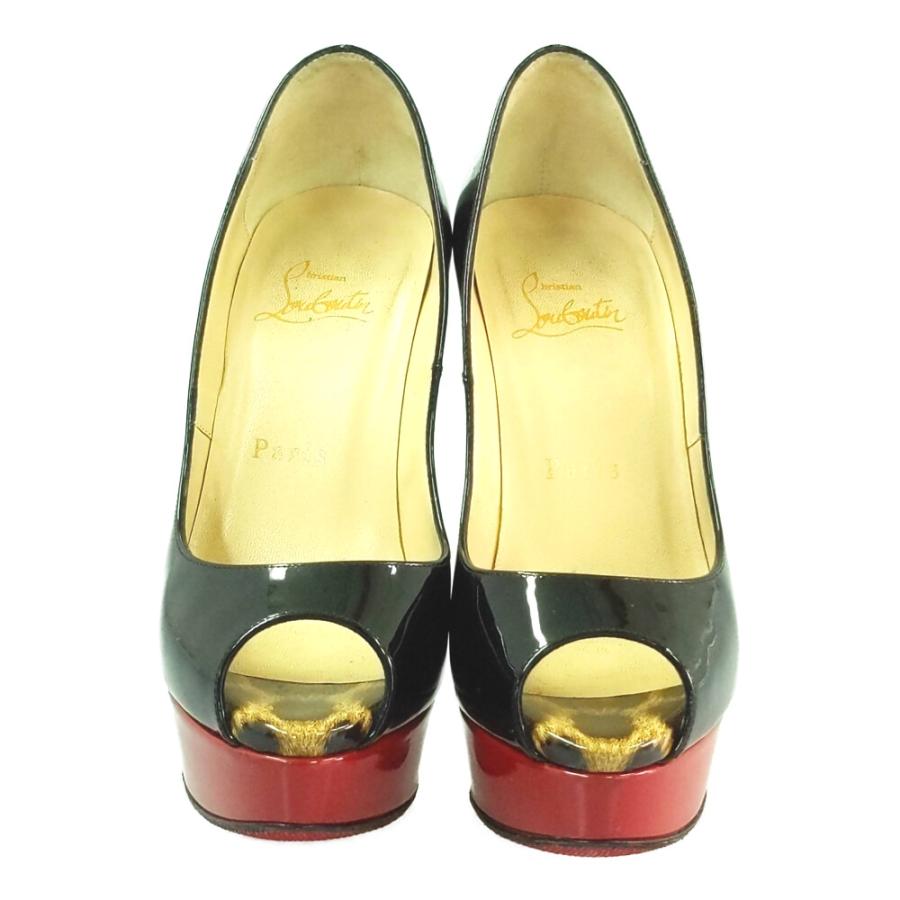 クリスチャン ルブタン パンプス オープントゥ ヒール 23cm Christian Louboutin クリスチャンルブタン オープントゥ