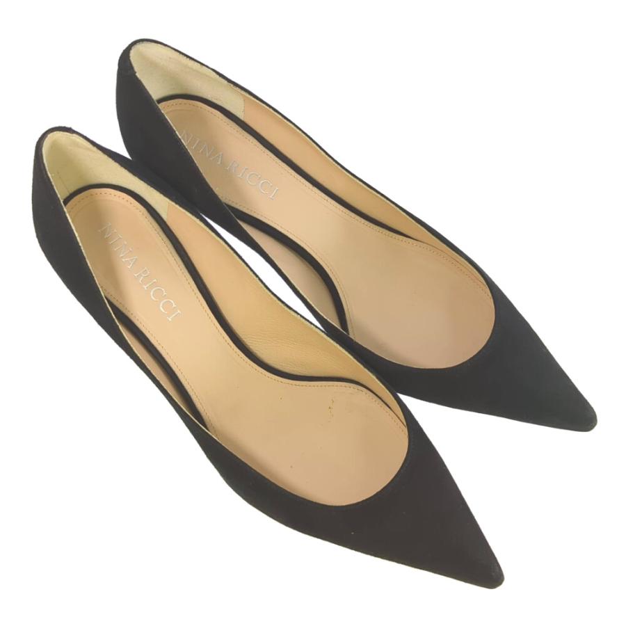 NINA RICCI ニナリッチ スエード パンプス 靴/NR25020/37 1/2/ブラック