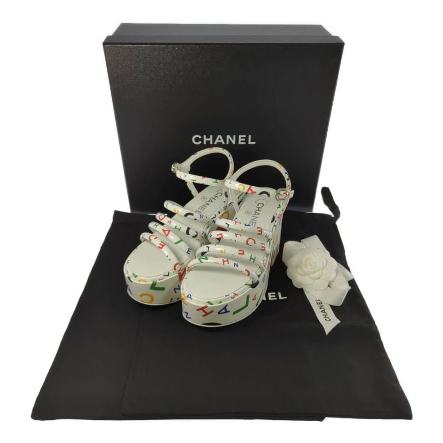 CHANEL（シャネル） 2024ss ロゴパターン・レザー アンクルストラップ 