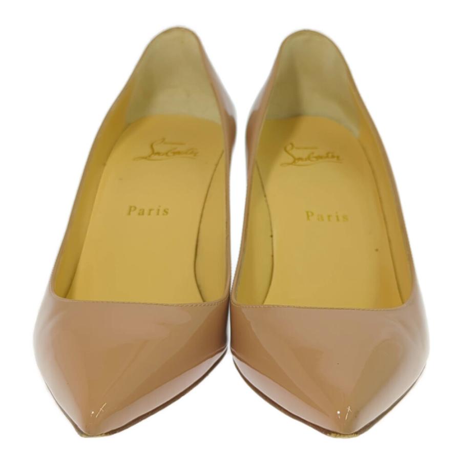 クリスチャンルブタン パテントレザー ポインテッドトゥ パンプス  